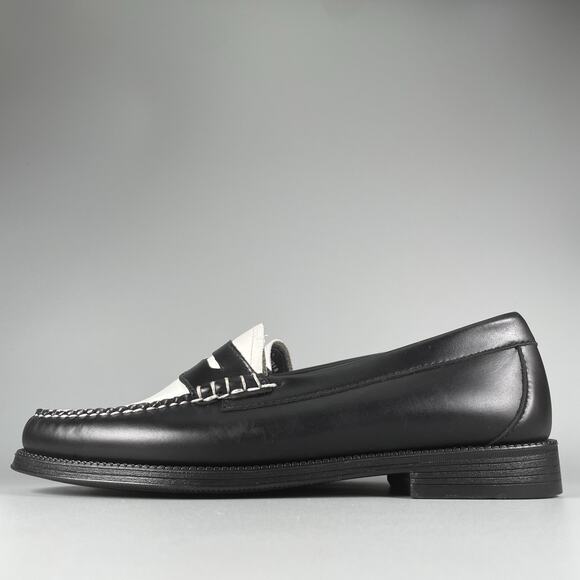 G.H. Bass Weejuns Whitney Women’s Size 8 M Black White Slip On Penny Loafers NEW - Picture 1 of 9